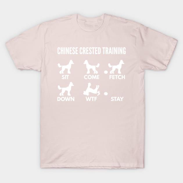 Chinese Crested Training Chinese Crested Dog Tricks T-Shirt by DoggyStyles